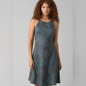 NWOT PRANA Athletic Dress Gray Colored Dotted Chalkboard Dotty Skypath Sz S